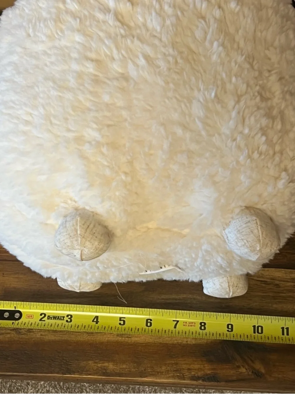 Pottery Barn Cream Plush Sherpa Sheep Pillow